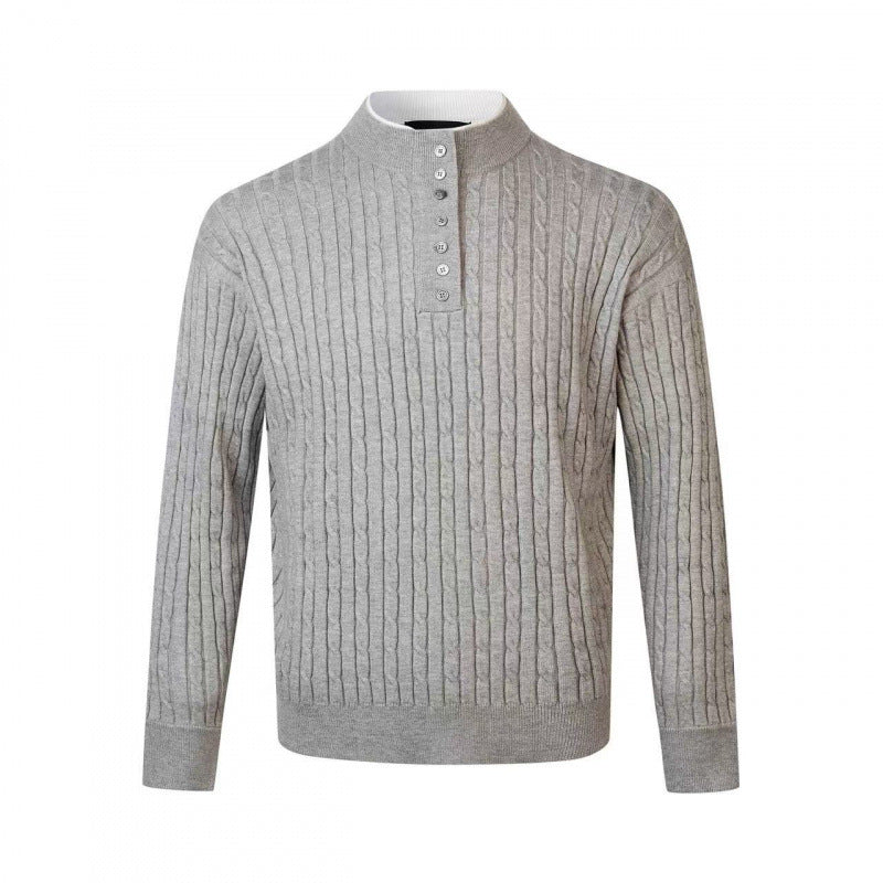 Herren Feinstrickpullover mit dekorativen Knopfdetails Krohn-e