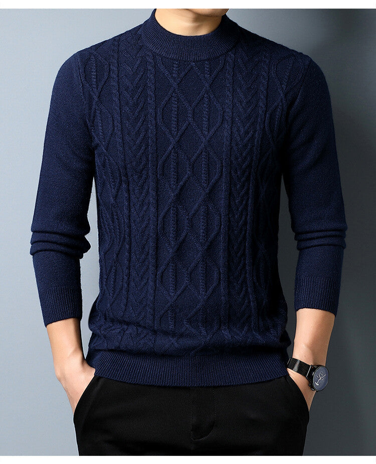 Herren Strickpullover mit strukturiertem Zopfmuster Krohn-e
