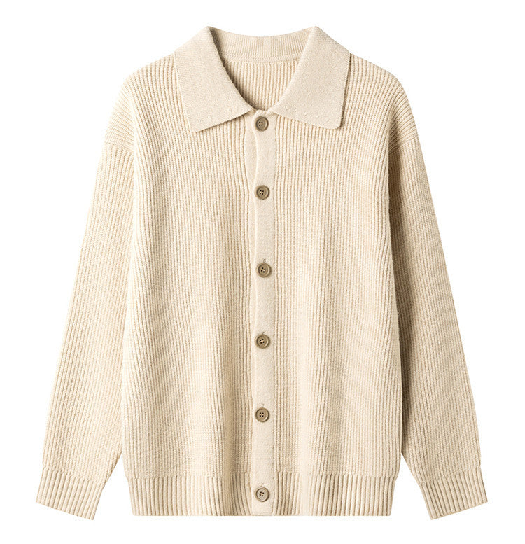 Damen Gemusterte Strickjacke mit Kragen und Knopfleiste Krohn-e