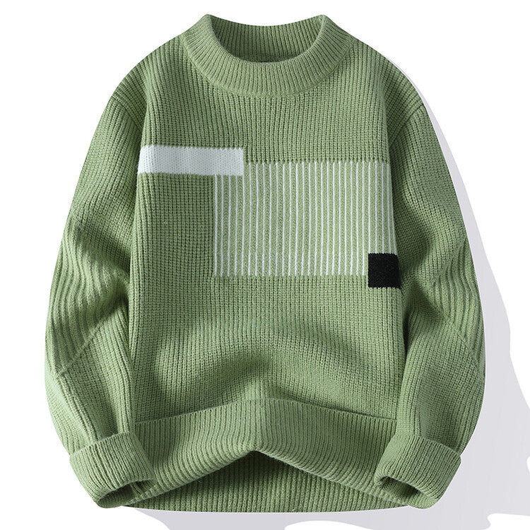 Damen moderner Strickpullover mit geometrischem Muster Krohn-e