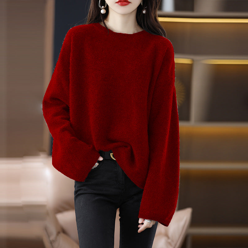 Damen Oversized Strickpullover mit weitem Schnitt und langen Ärmeln Krohn-e