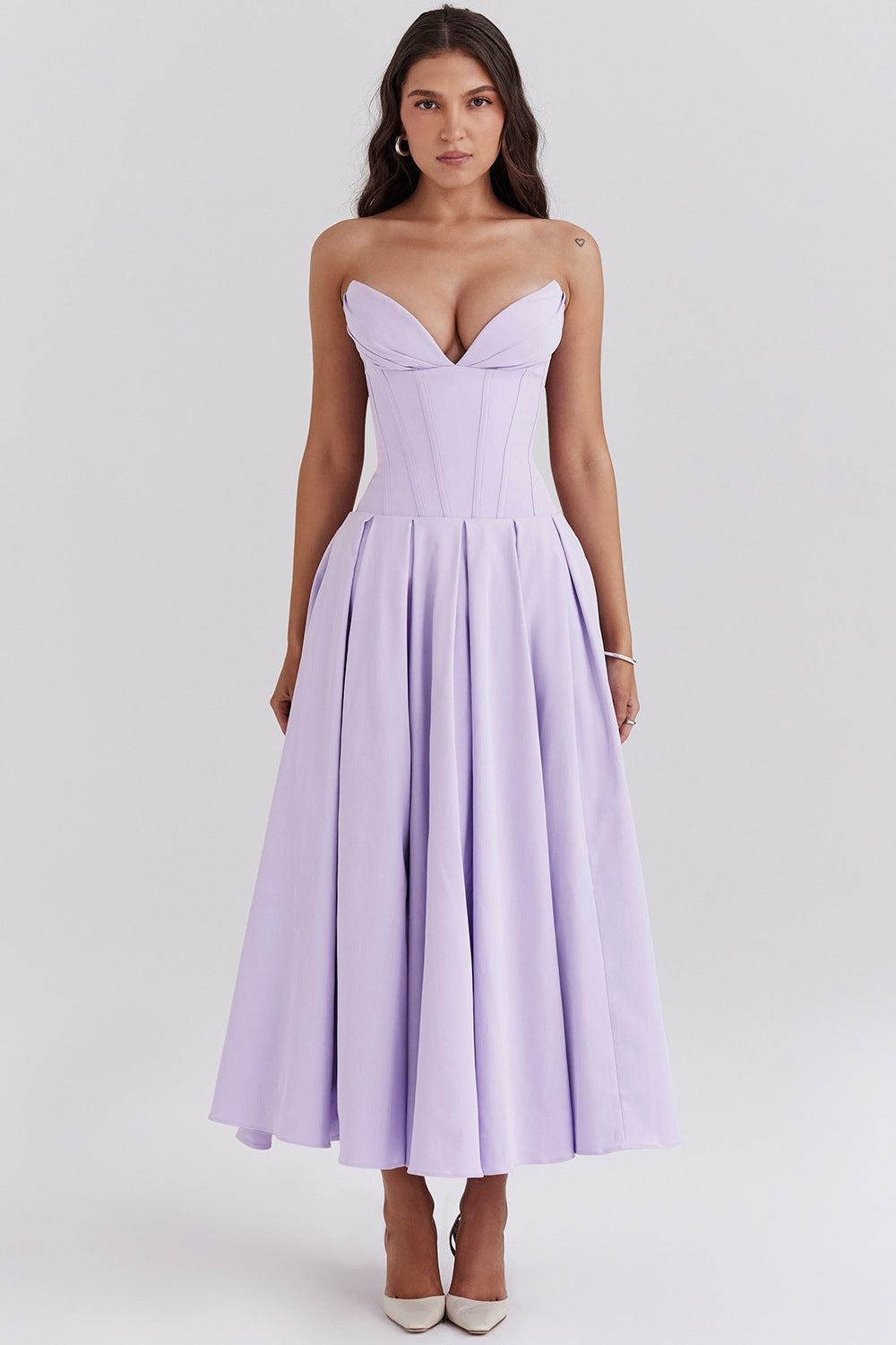 Damen Abendkleid mit taillierter Silhouette und A-linien Schnitt Krohn-e