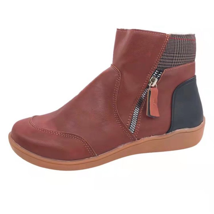 Damen modische Stiefeletten mit seitlichem Reißverschluss und komfortabler Sohle Krohn-e