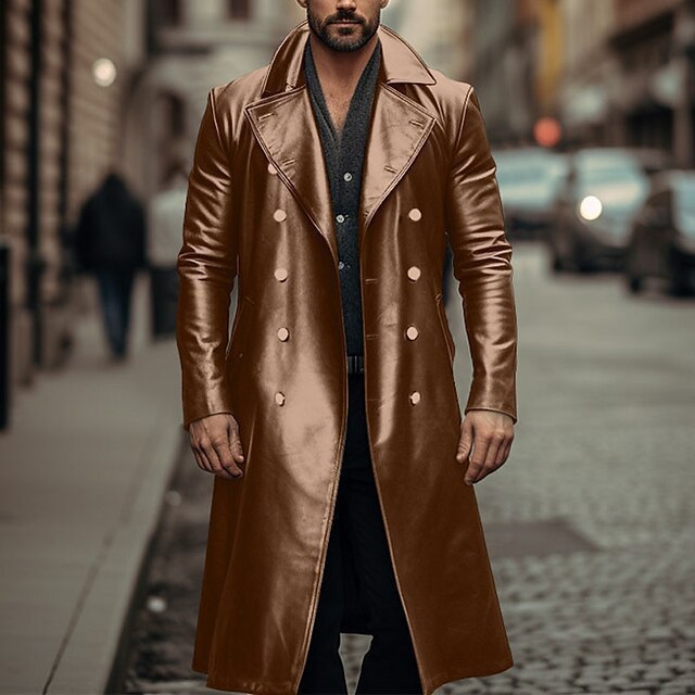 Herren Eleganter und glänzender Trenchcoat Krohn-e