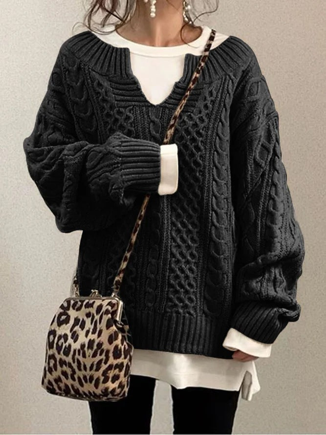 Damen Strickpullover mit strukturiertem Muster Krohn-e