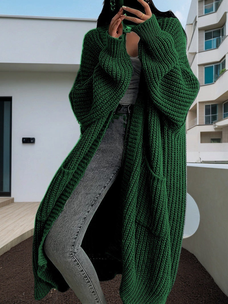 Damen Großer Strickcardigan mit lässiger Passform und großen Taschen Krohn-e