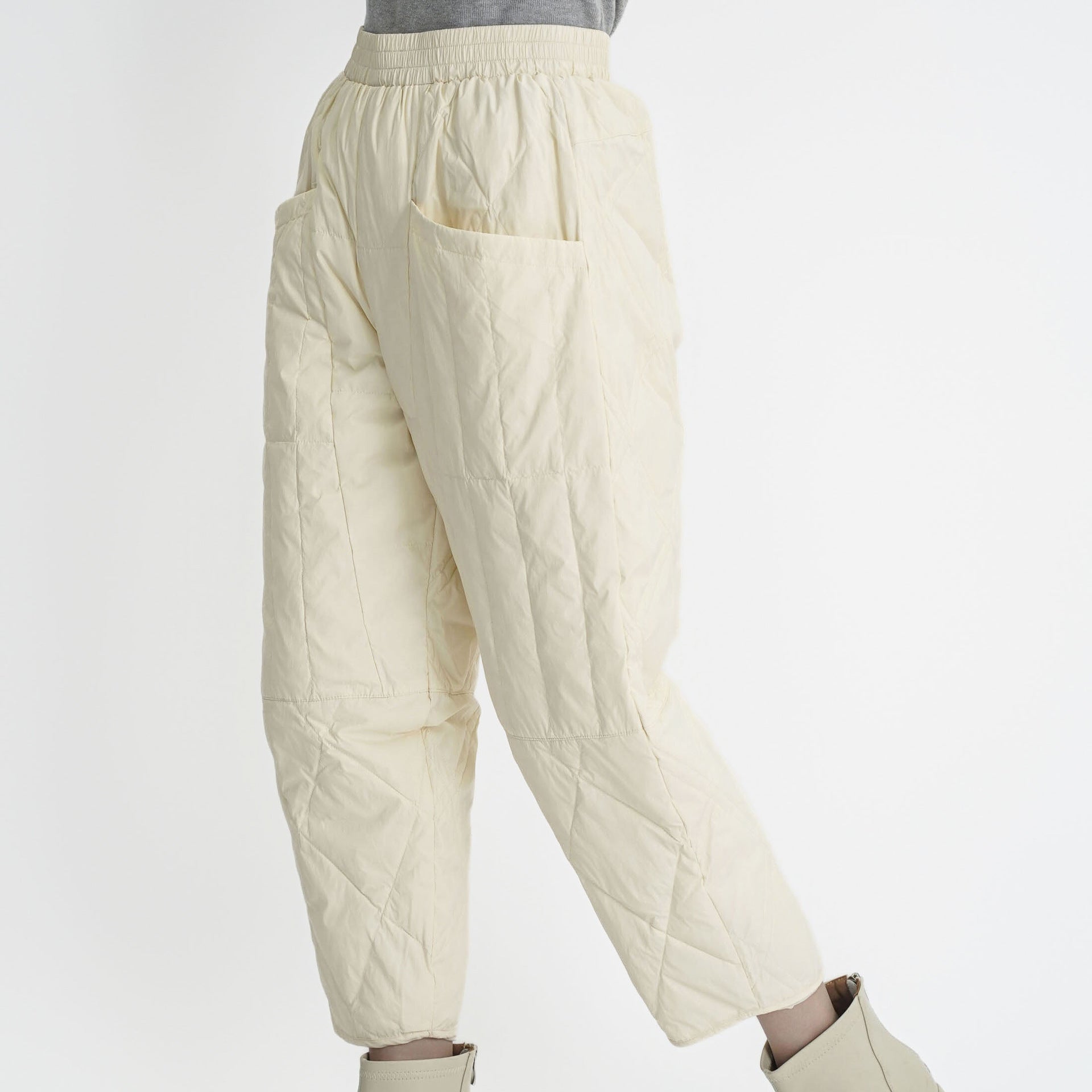 Damen gefütterte Freizeithose mit elastischem Bund und Taschen Krohn-e