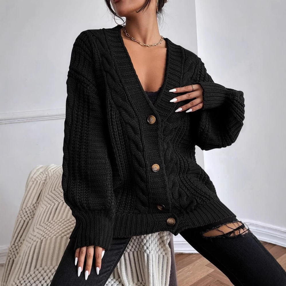Damen Grobstrick-Cardigan mit dekorativem Zopfmuster Krohn-e