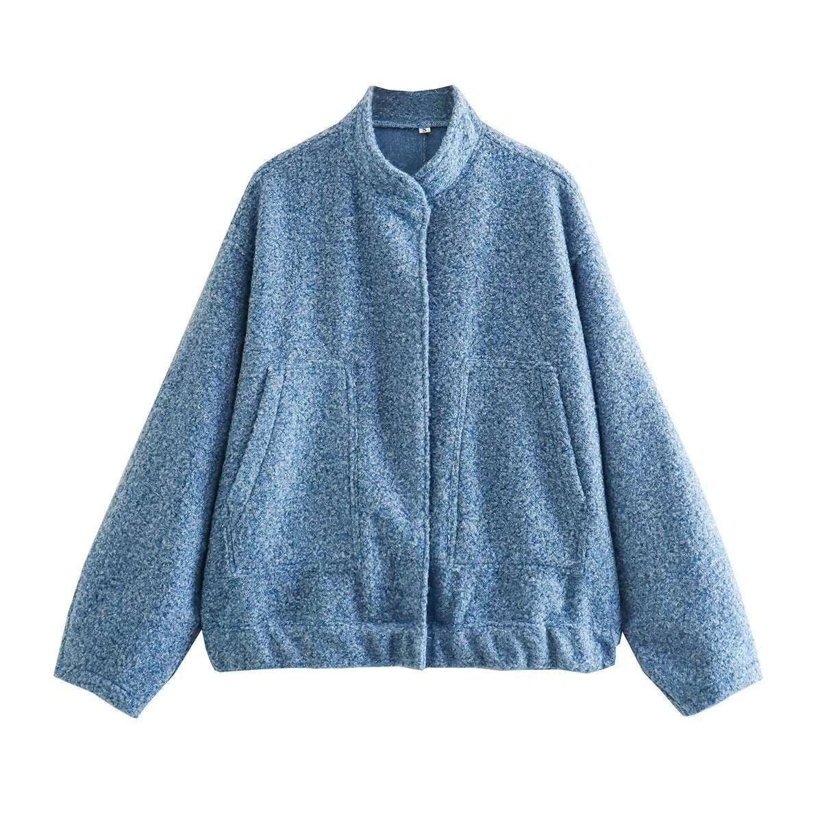 Damen Oversized Wolljacke im schlichten Design Krohn-e