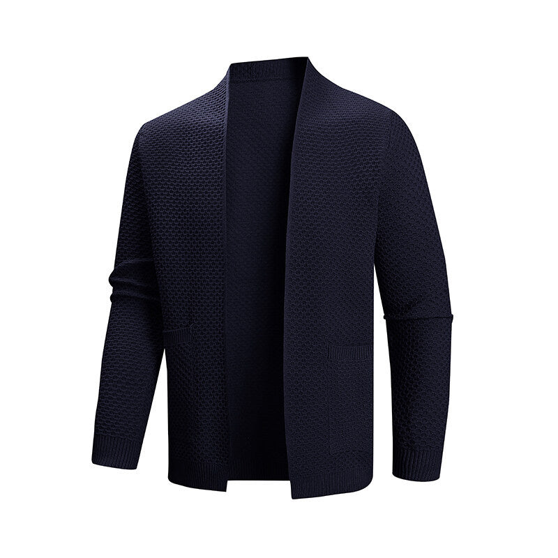 Herren Strickjacke mit strukturiertem Design und praktischen Taschen Krohn-e