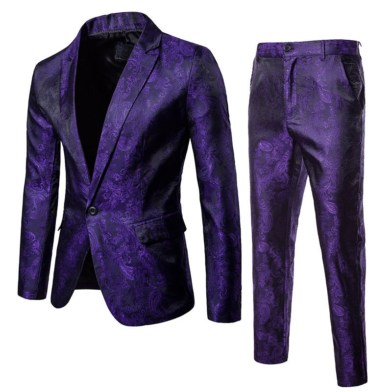 Herren elegantes Anzug-Set mit feinem Paisleymuster Krohn-e