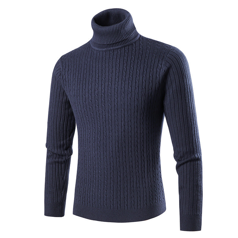 Herren modischer Rollkragenpullover aus strukturiertem Strick Krohn-e