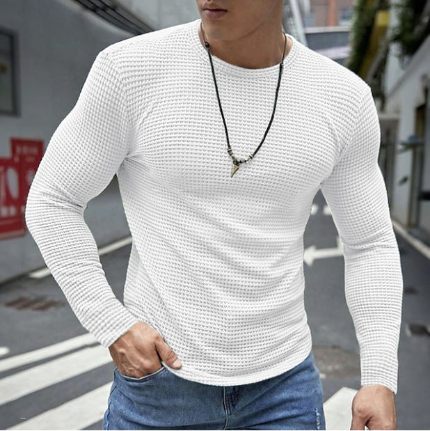 Herren Langarmshirt aus strukturiertem Material Krohn-e