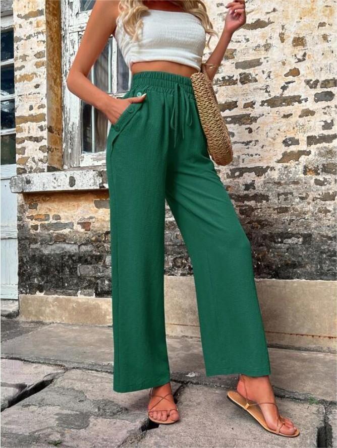 Damen Elegante Freizeit-Hosen mit elastischem Bund und seitlichen Taschen Krohn-e