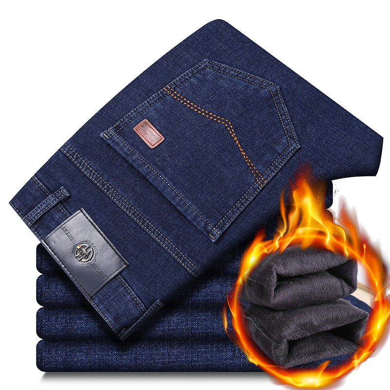 Herren warme gefütterte Jeanshose mit klassischem Schnitt Krohn-e
