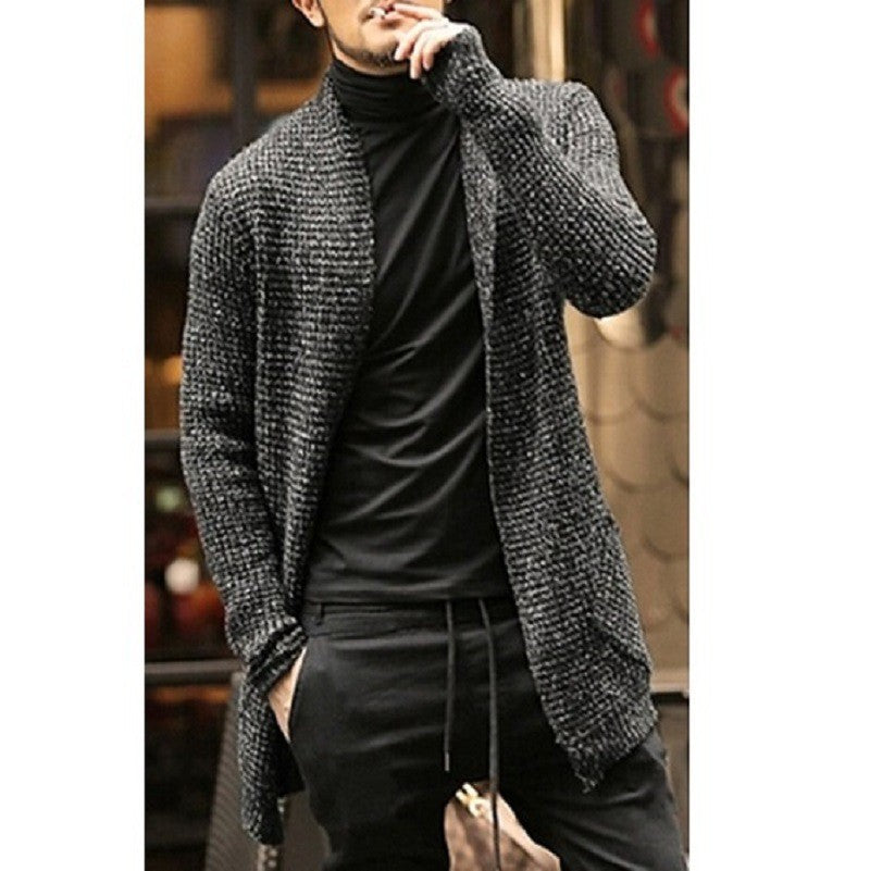Herren Strickjacke mit offenem Design und strukturiertem Muster Krohn-e