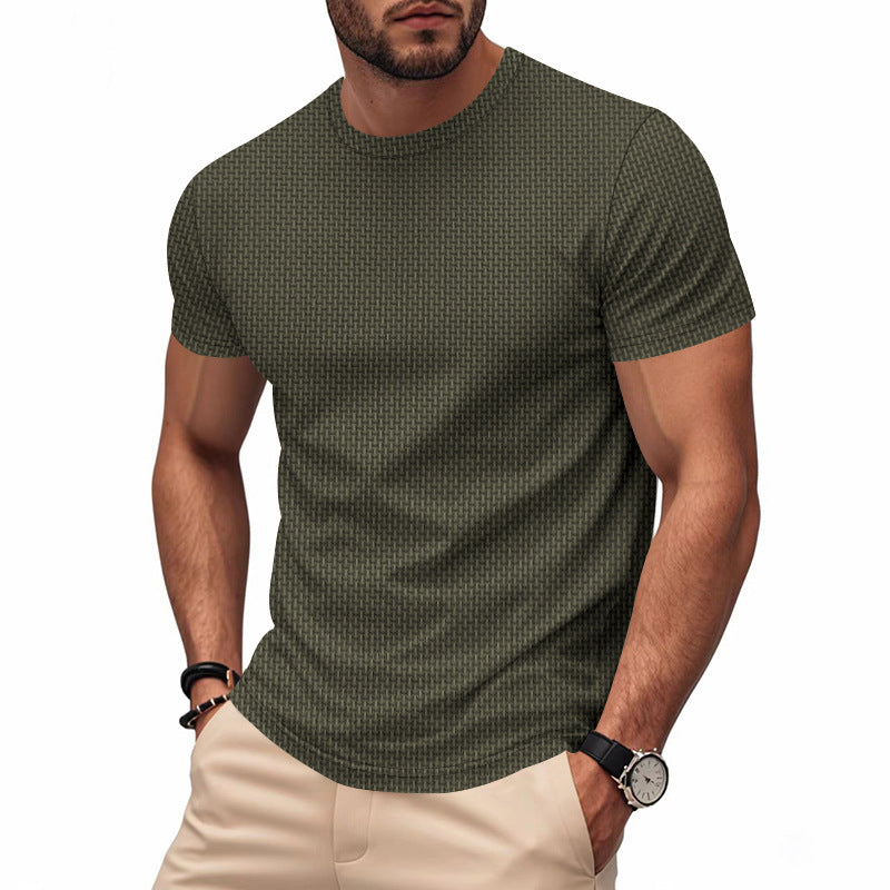 Herren Kurzarm T-Shirt mit strukturiertem Design und atmungsaktiver Baumwolle Krohn-e
