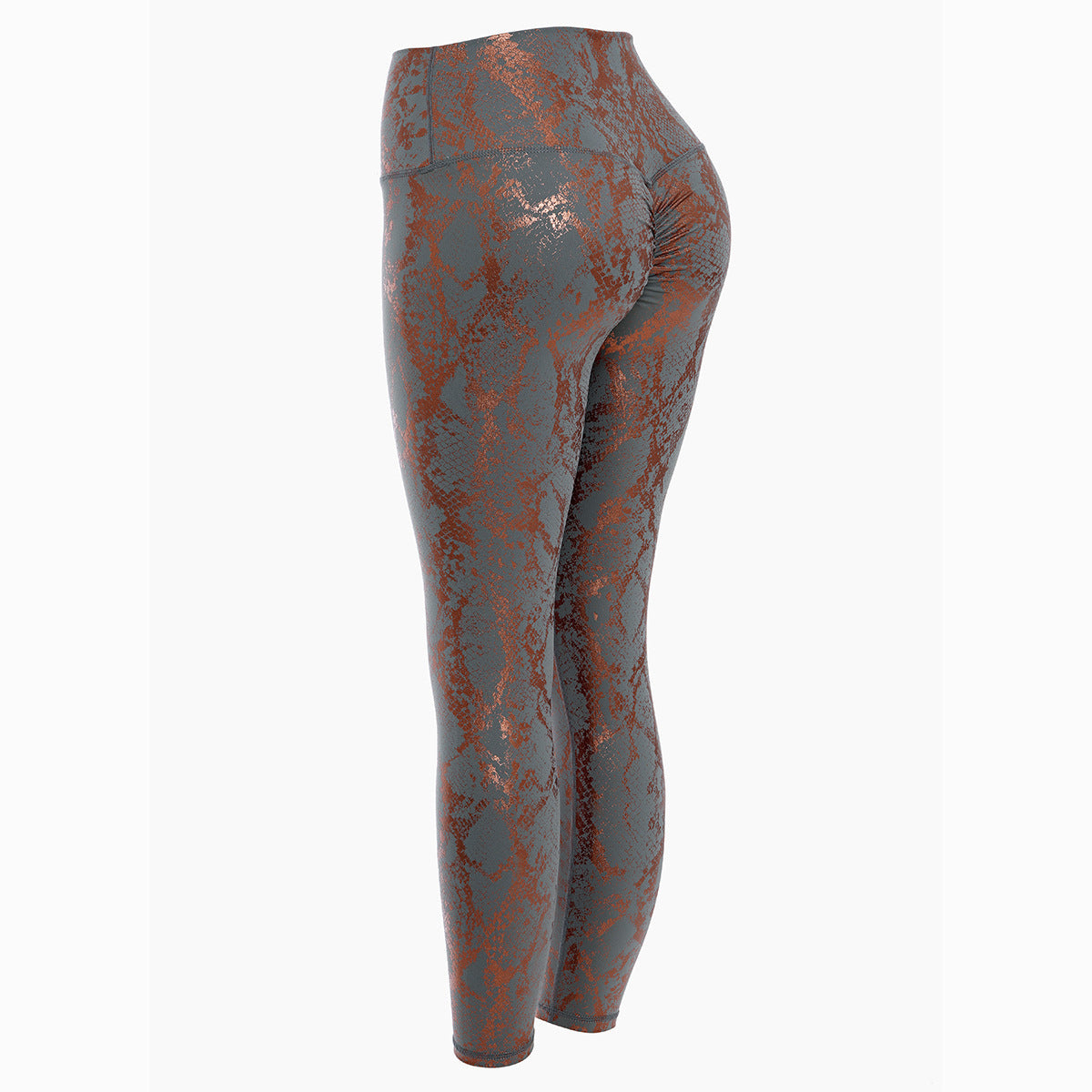Damen Sportleggings im Schlangenprint mit hohem Bund Krohn-e