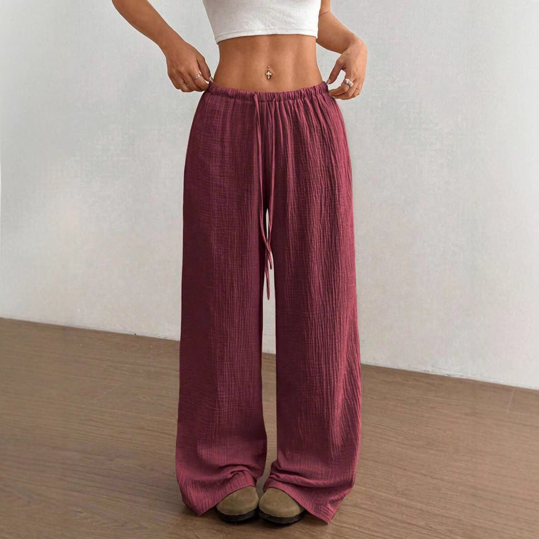 Damen Weite Sommerhose mit elastischem Bund und lockerem Schnitt Krohn-e