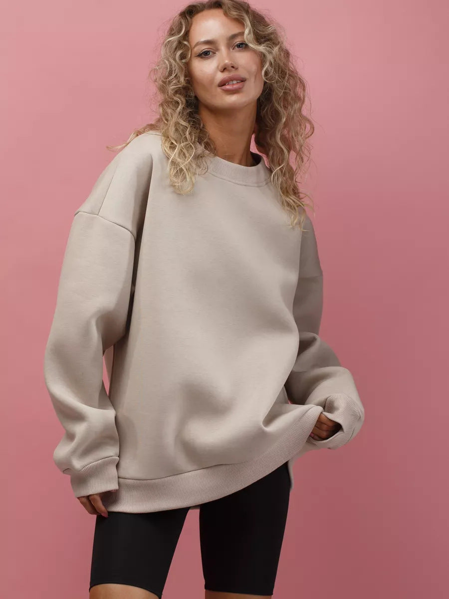Damen lässiges Over-Sized Sweatshirt mit Oversized-Schnitt und weichen Baumwollmaterialien Krohn-e