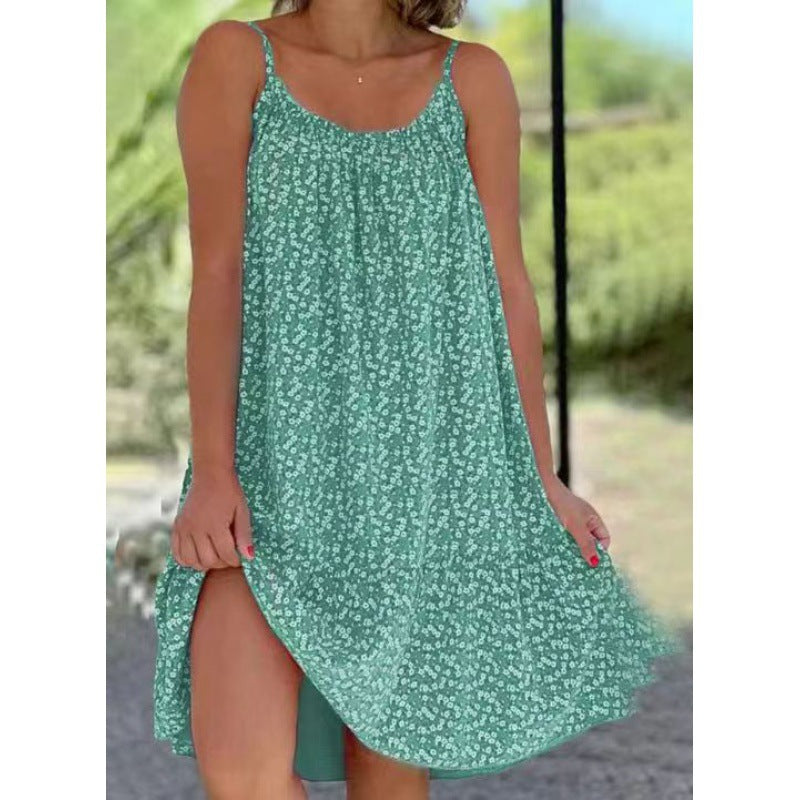 Krohn-e: Elegantes, ausgestelltes Blumen-Slipdress