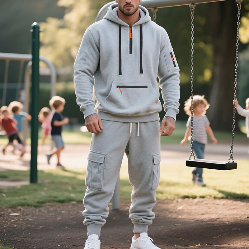 Herren sportliches Hoodie- und Cargo-Hosen-Set Krohn-e