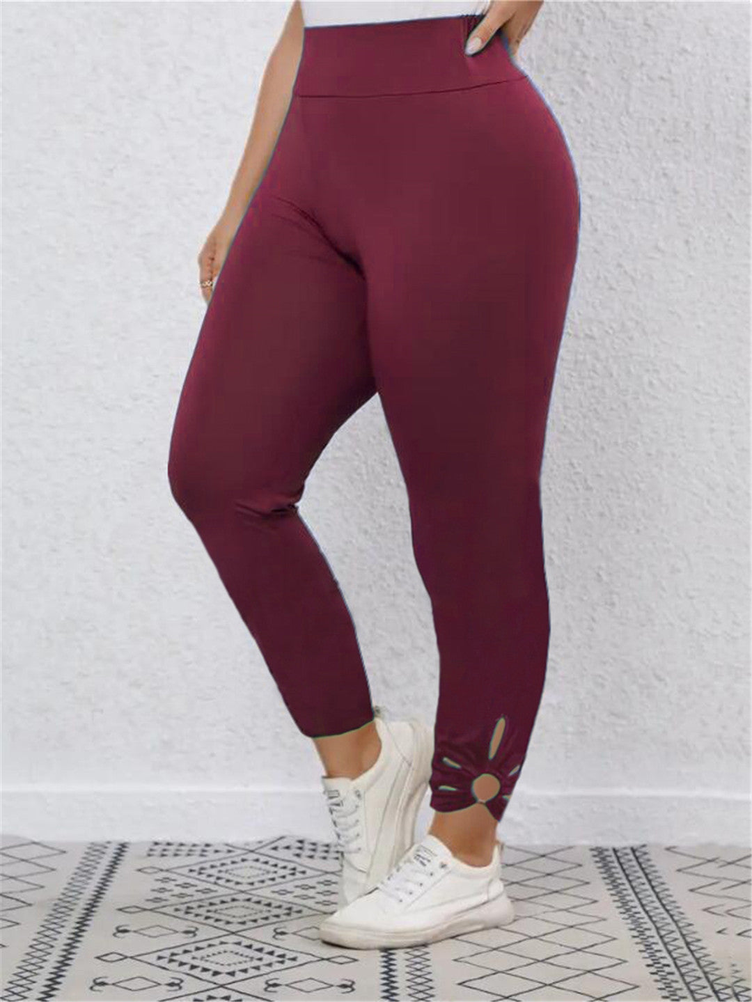 Damen Hochbundige Leggings mit stilvollen Schnittdetails Krohn-e