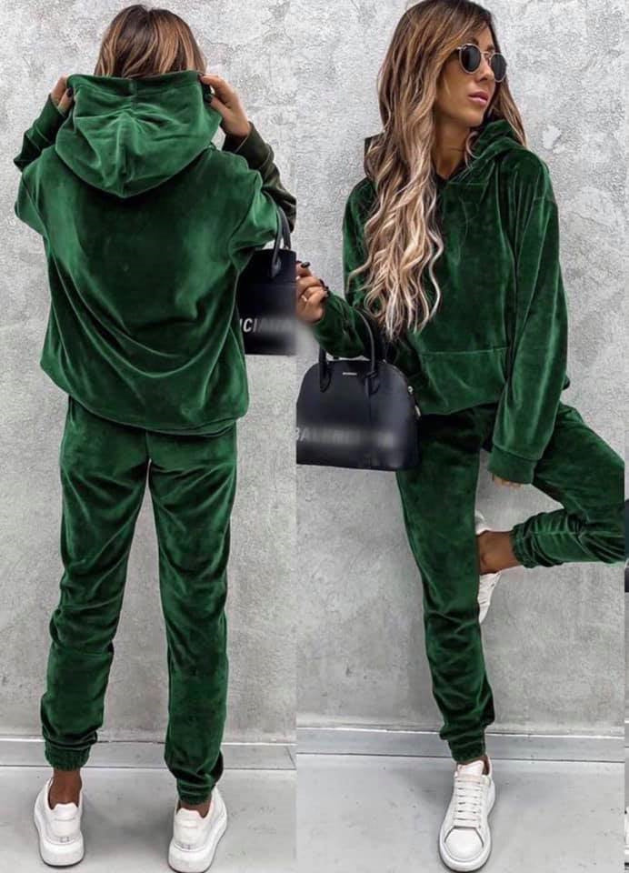 Damen kuscheliges Fleece-Set mit oversized Hoodie und bequemen Jogginghosen Krohn-e