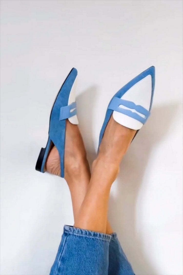 KROHN-E Damen Slingback-Loafer Komfortabel