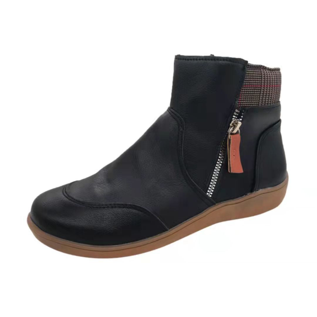 Damen Komfortable Stiefeletten mit modischem Reißverschluss und ergonomischer Sohle Krohn-e