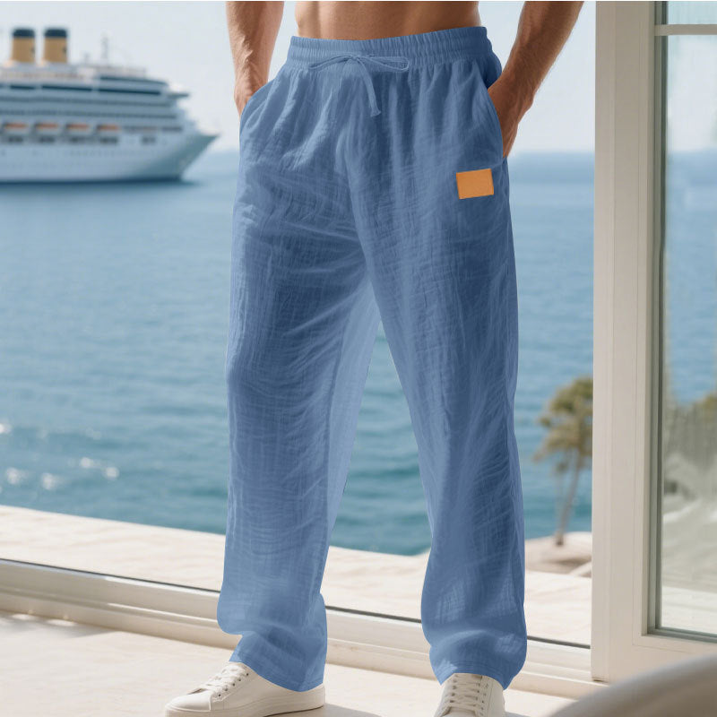 Herren Bequeme und luftige Sommerhose aus leichtem Leinenmaterial Krohn-e