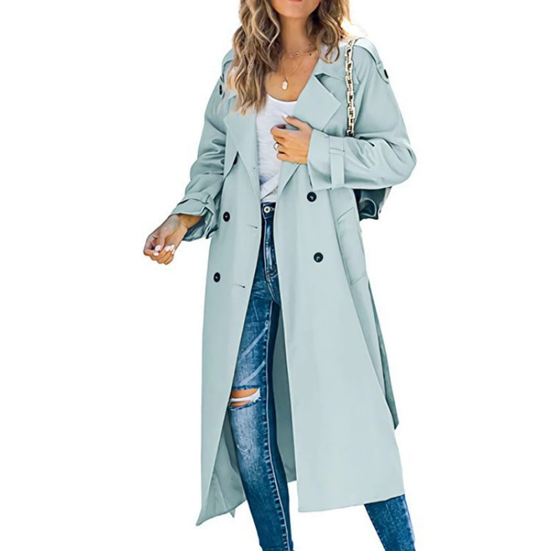Damen modischer Trenchcoat mit übergroßem Schnitt und eleganten Details Krohn-e