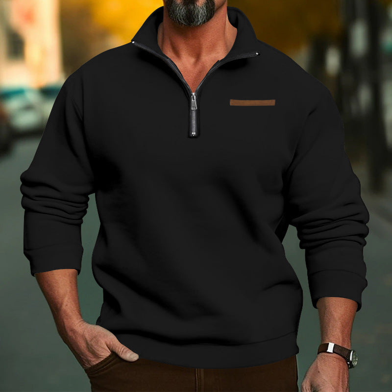 Herren Fleece Sweatshirt mit Reißverschluss Krohn-e