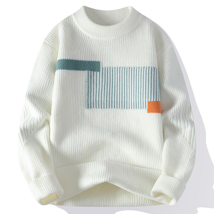 Damen moderner Strickpullover mit geometrischem Muster Krohn-e