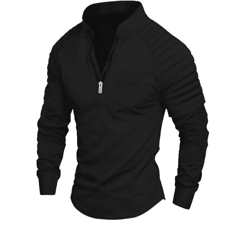 Herren Sportliches Langarmshirt mit halblangem Reißverschluss Krohn-e