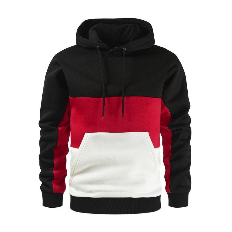 Herren sportlicher Kapuzenpullover mit kontrastierenden Farbblock-Design Krohn-e