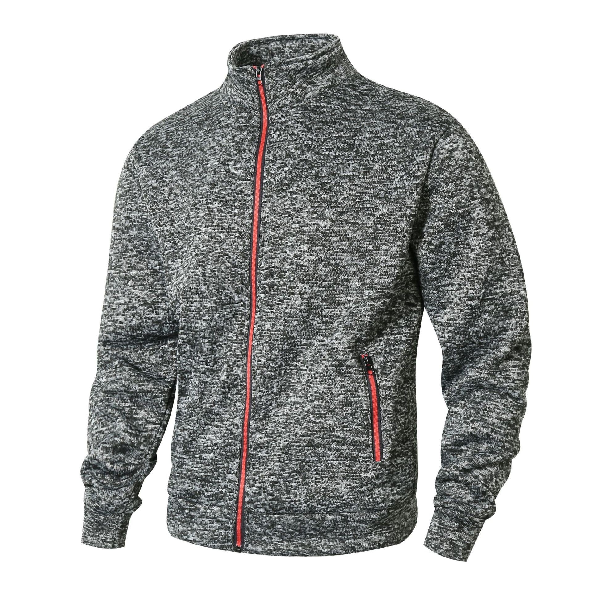 Herren Fleecejacke mit hohem Kragen und Reißverschluss Krohn-e