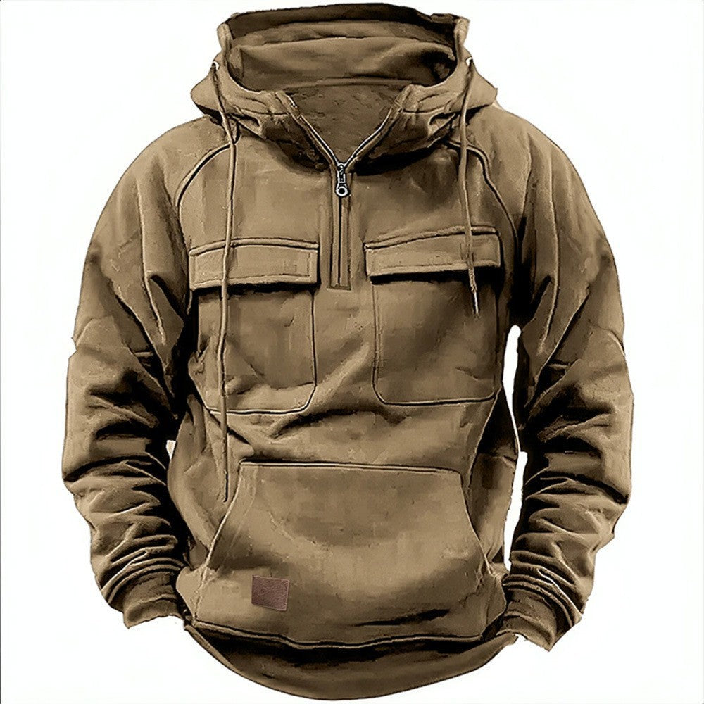 Herren funktionale Kapuzenpullover mit praktischen Taschen Krohn-e