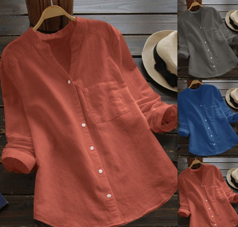 Damen Bluse mit eleganter Knopfleiste und moderner Passform Krohn-e