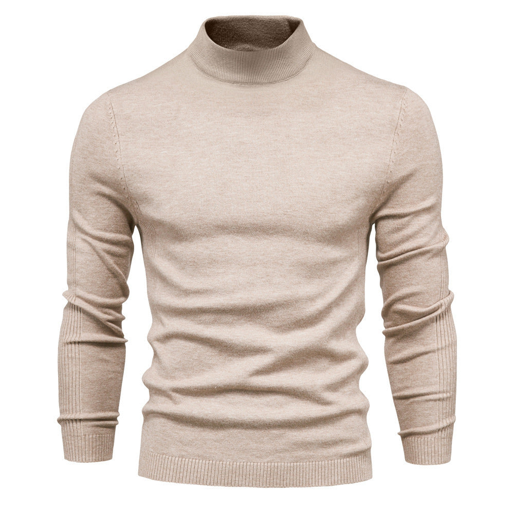 Herren stilvoller Rollkragenpullover aus weicher Merinowolle Krohn-e