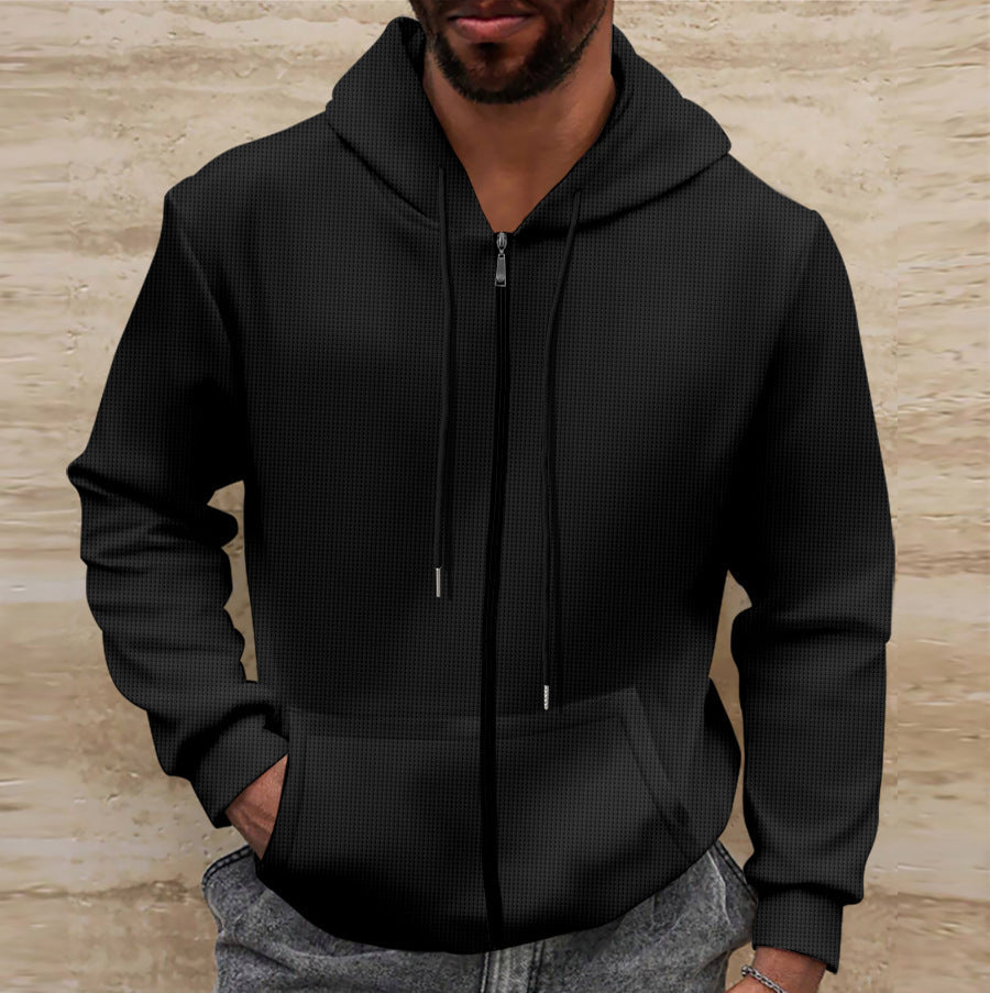 Herren Kapuzenjacke mit strukturierter Oberfläche und praktischen Taschen Krohn-e