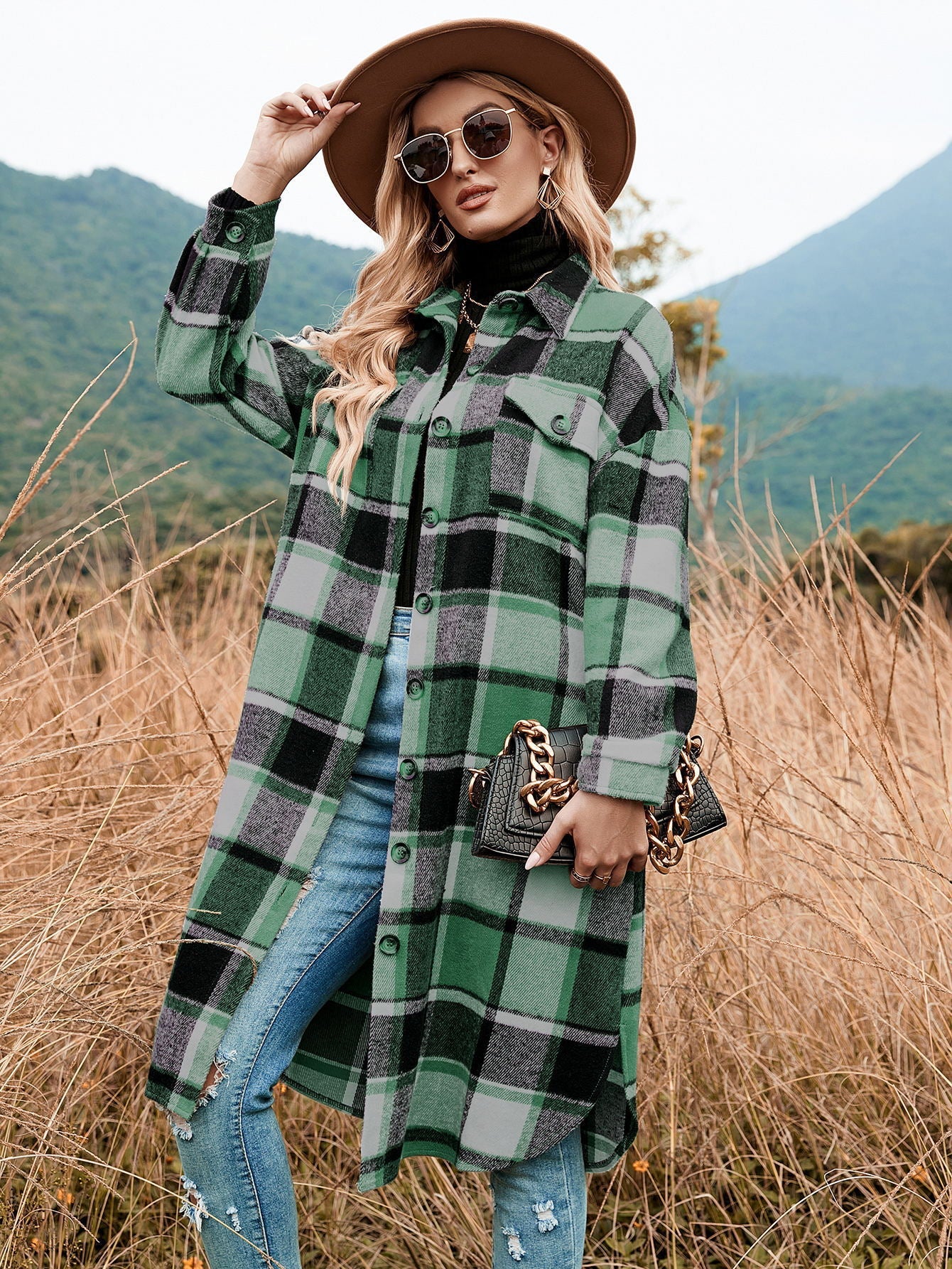 Damen Flanellhemd-Kleid mit Karomuster Krohn-e