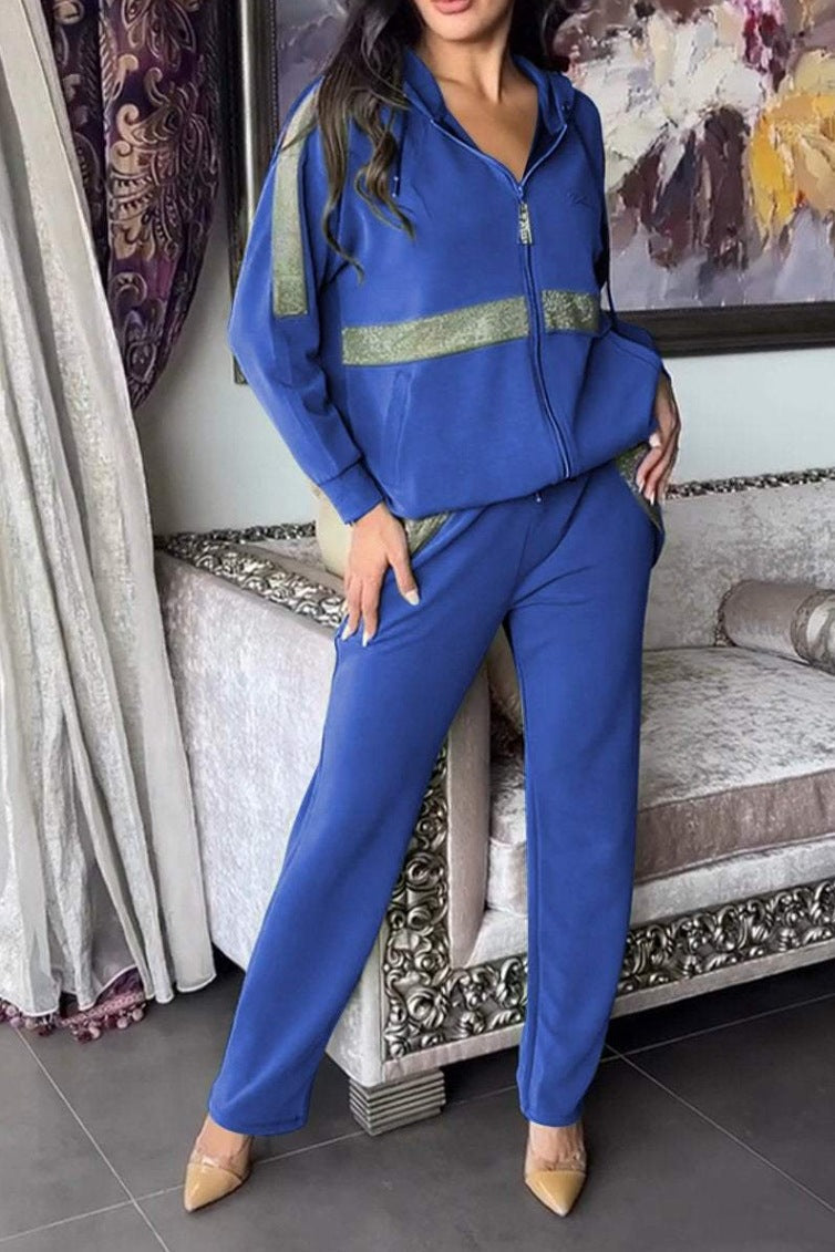 Damen Modischer Zip-Hoodie mit weitem Schnitt und eleganten Details Krohn-e