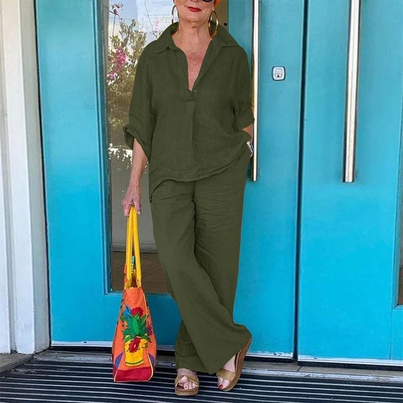 Elegantes Hosen- und Blusenensemble Corena