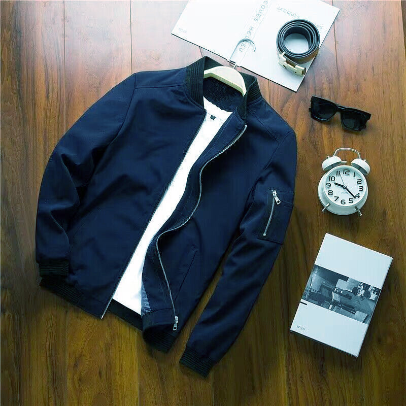 Herren moderne Bomberjacke mit praktischen Taschen und elastischen Bündchen Krohn-e