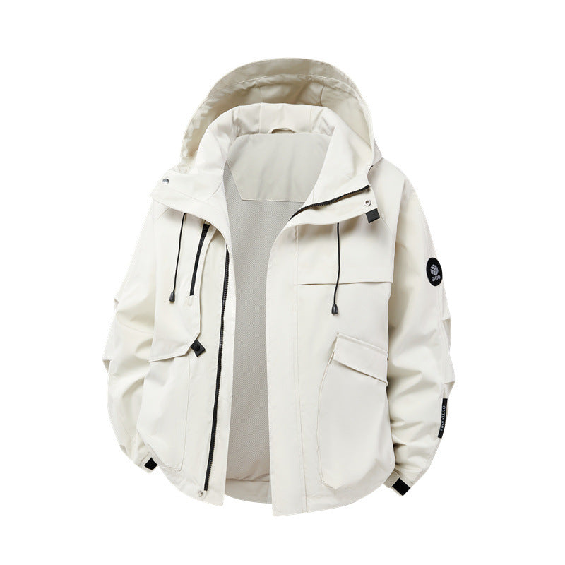 Herren technische Outdoor-Jacke mit Material und zahlreichen Reißverschlusstaschen Krohn-e