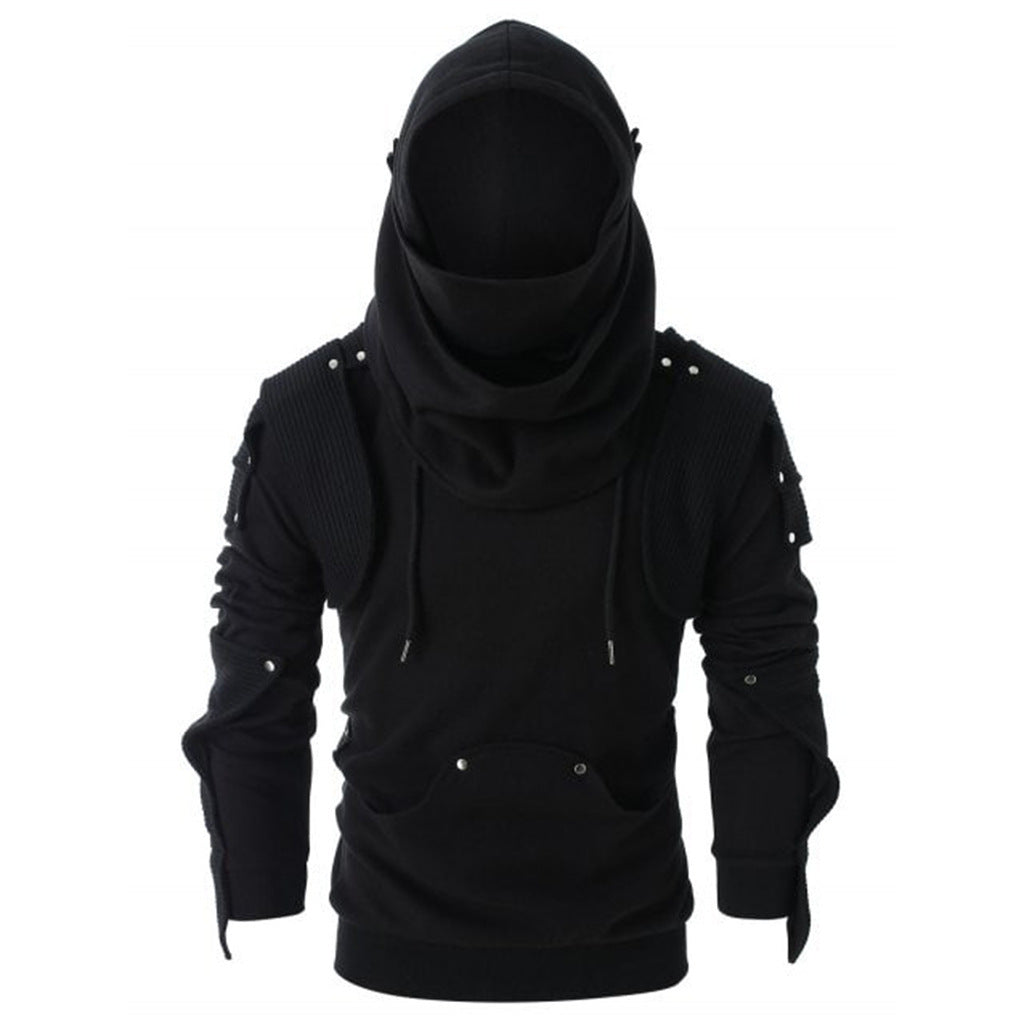 Herren stylischer Hoodie mit innovativem Kragen und praktischen Taschen Krohn-e