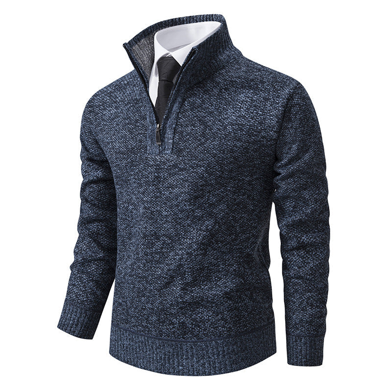 Herren Pullover mit modernem Reißverschluss und strukturierter Oberfläche Krohn-e