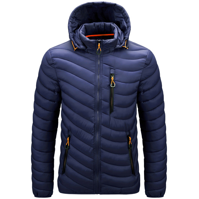Krohn-e | Gesteppte leichte Herrenjacke mit Kapuze