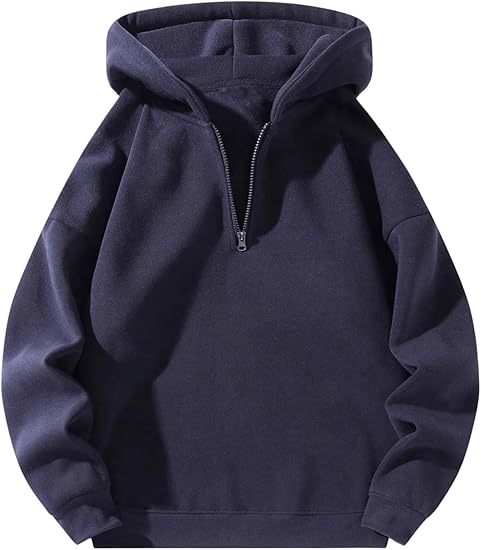 Herren sportlicher Kapuzenpullover mit halbem Reißverschluss Krohn-e
